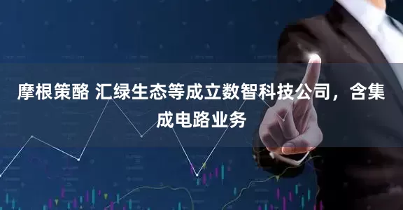 摩根策酪 汇绿生态等成立数智科技公司，含集成电路业务